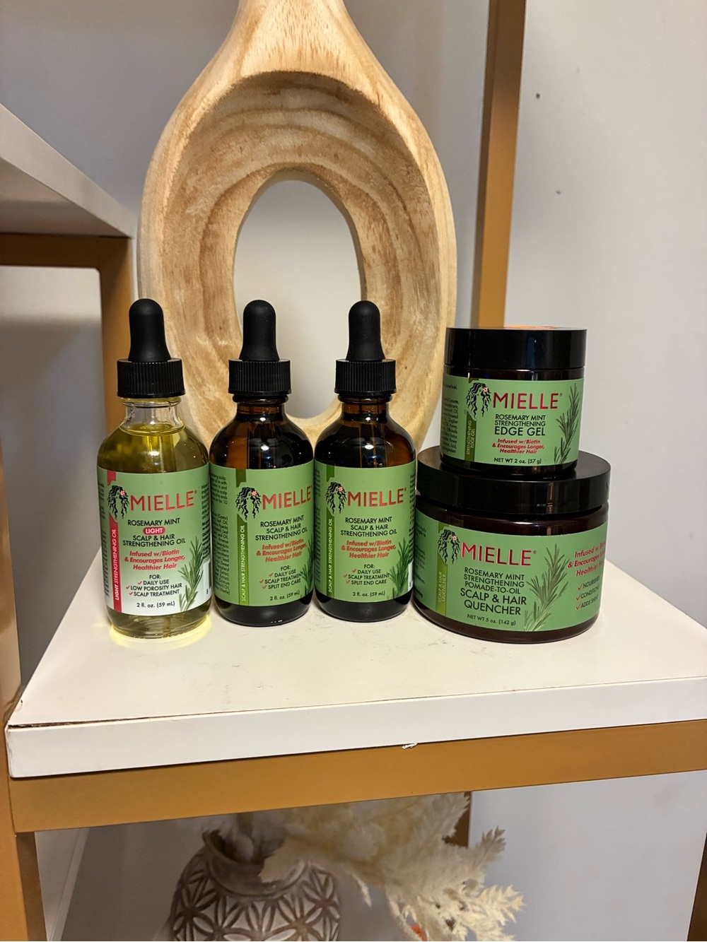 Mielle Rosemary Mint 5pc Hair Care Bundle Oils Pomade Edge Gel NEW